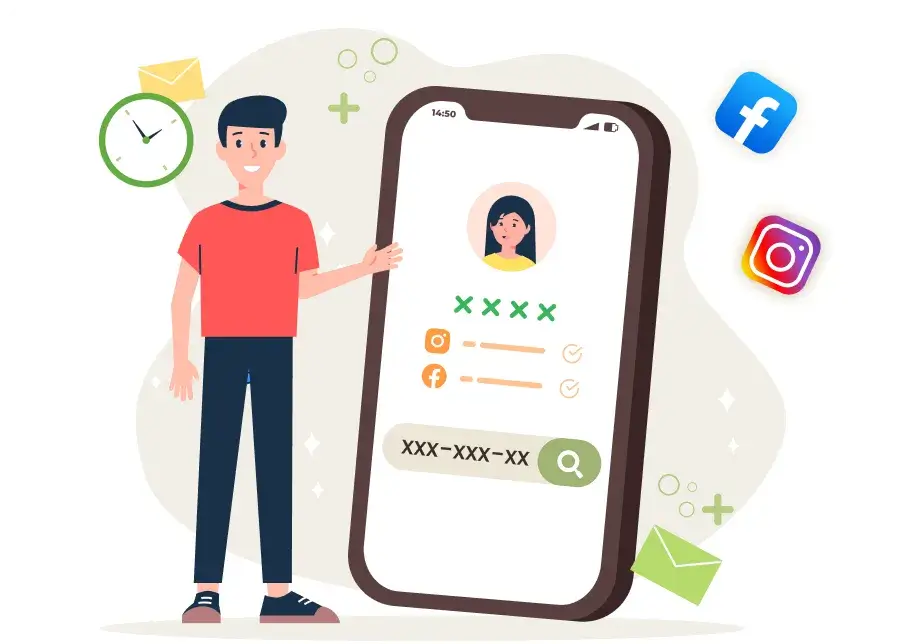 search account by phone number