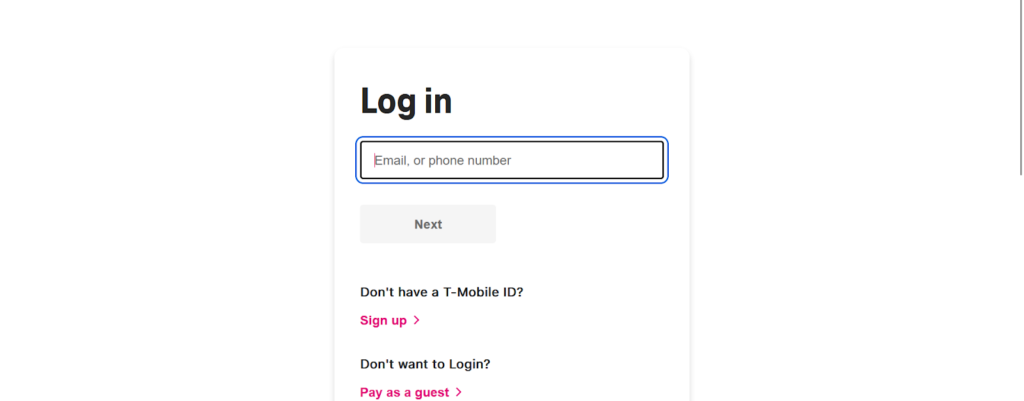 log into t mobile