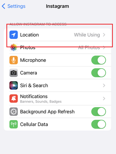 turn on location service