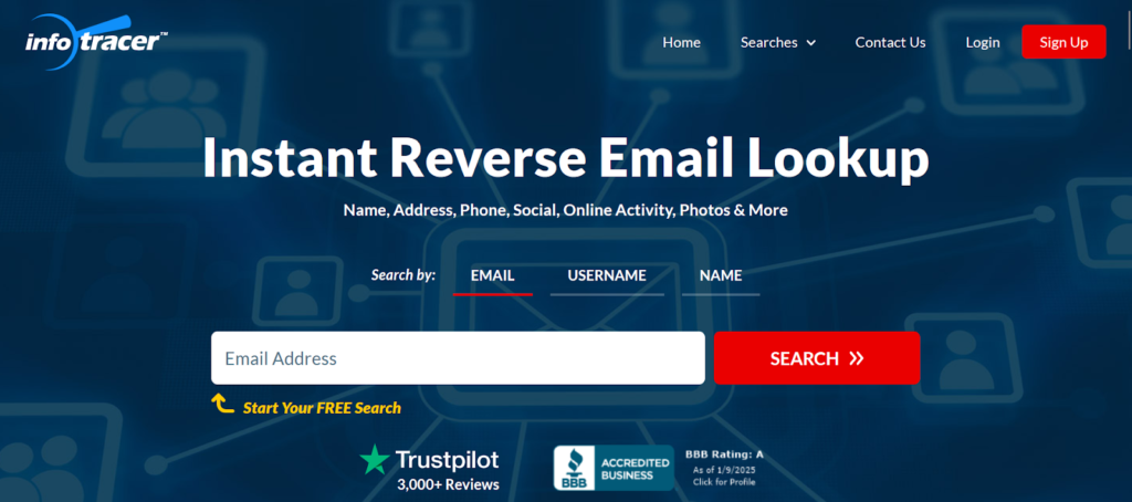 open reverse email lookup