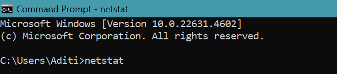 type netstat
