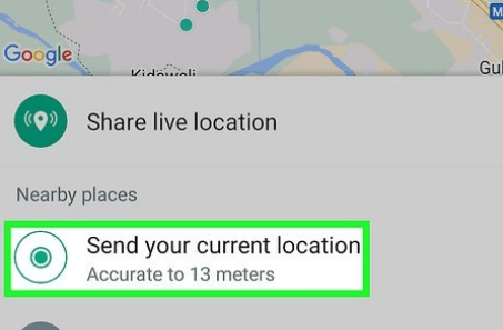 send your current location