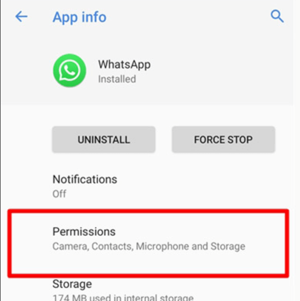 open whatsapp settings