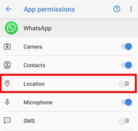 select location permissions