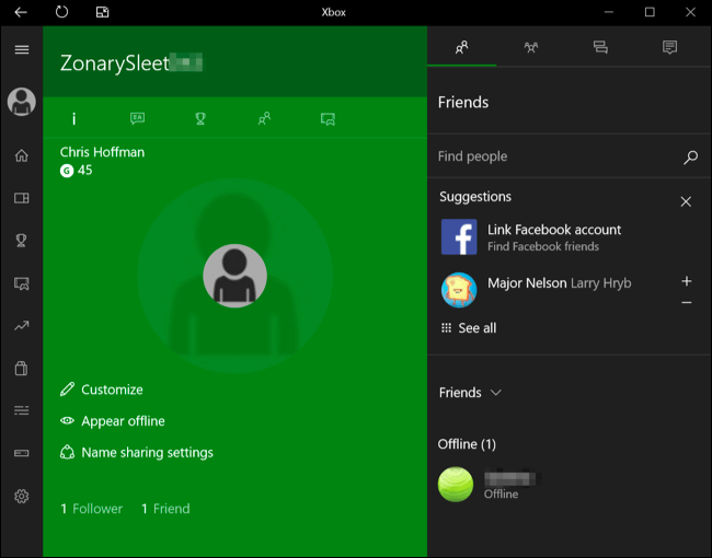 lookup gamertag on xbox app