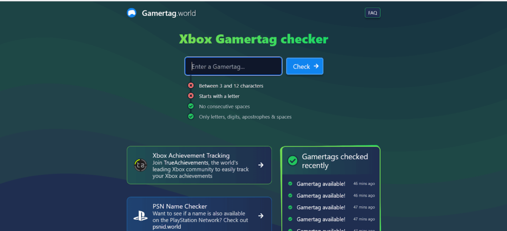 xbox gamertag checker