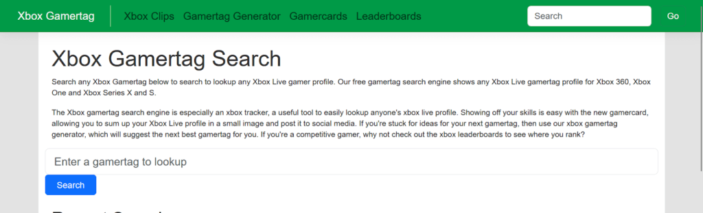 xbox gamertag search