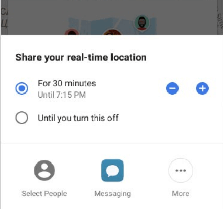 select location sharing