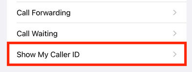 show my caller id
